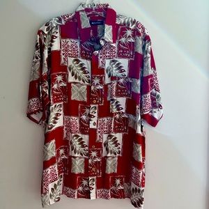 Puritan Hawaiian Leaf Print shirt